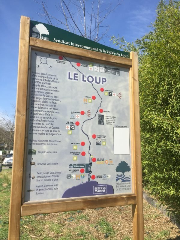 balade cagnes sur mer bord du loup
